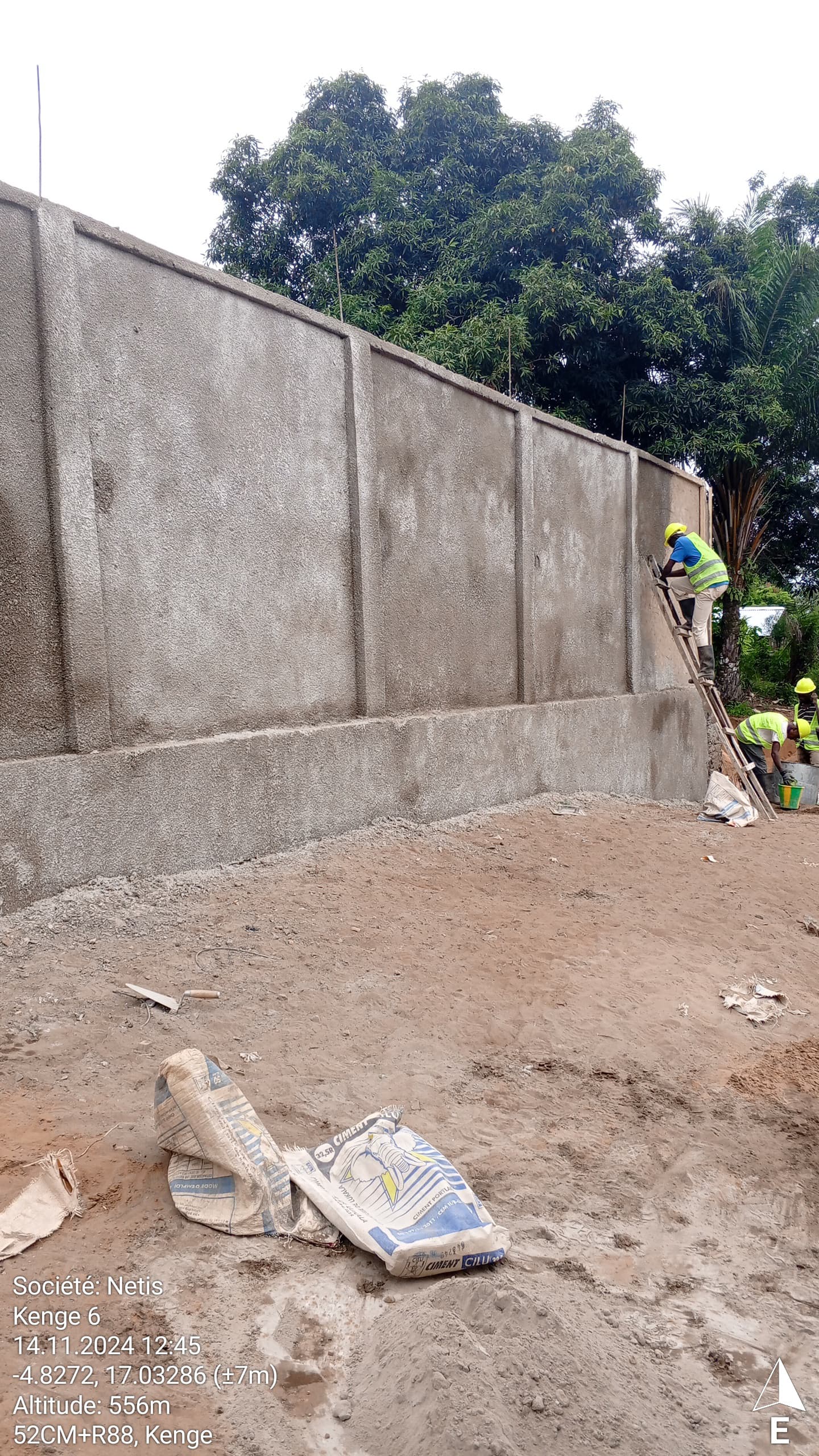 Finalisation des travaux de tyrolien extérieur